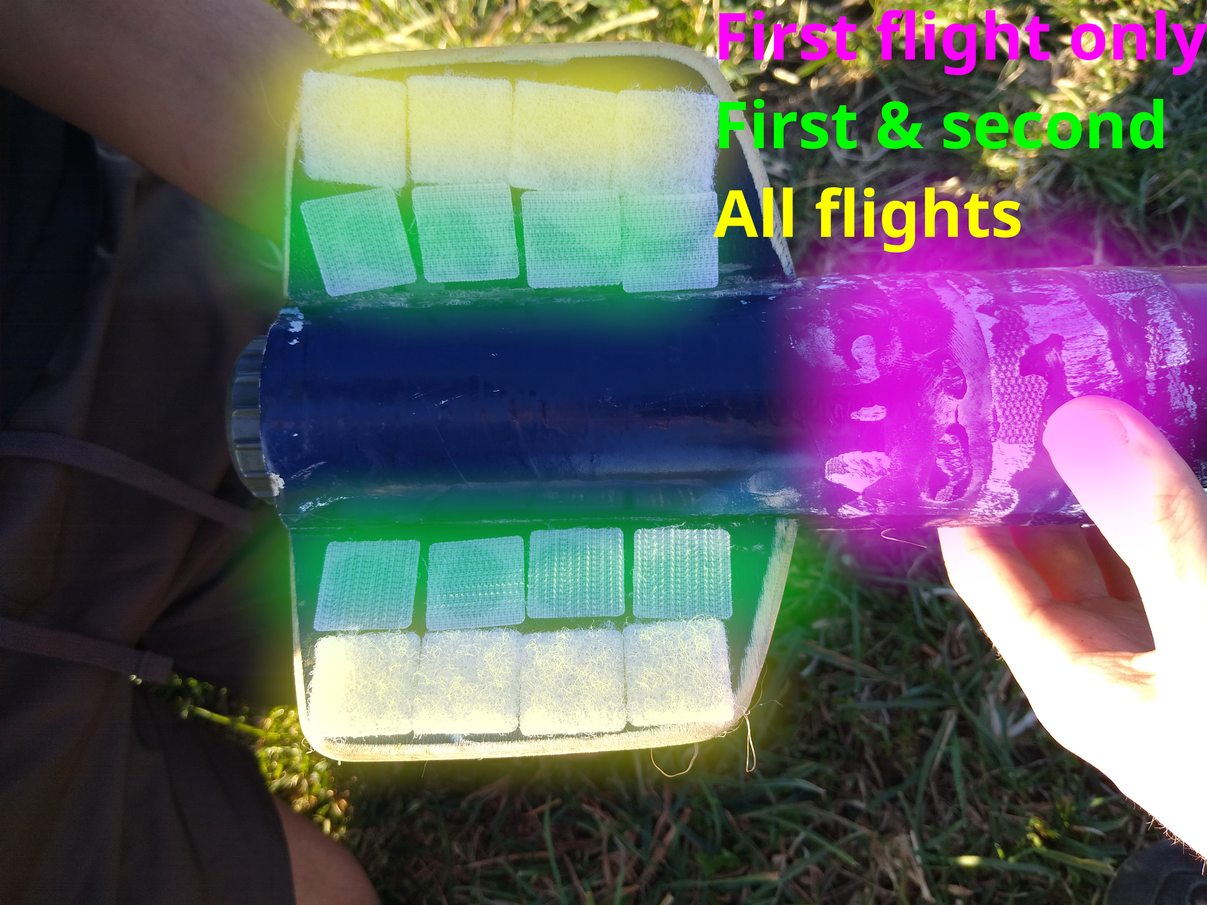 How much Velcro used each flight